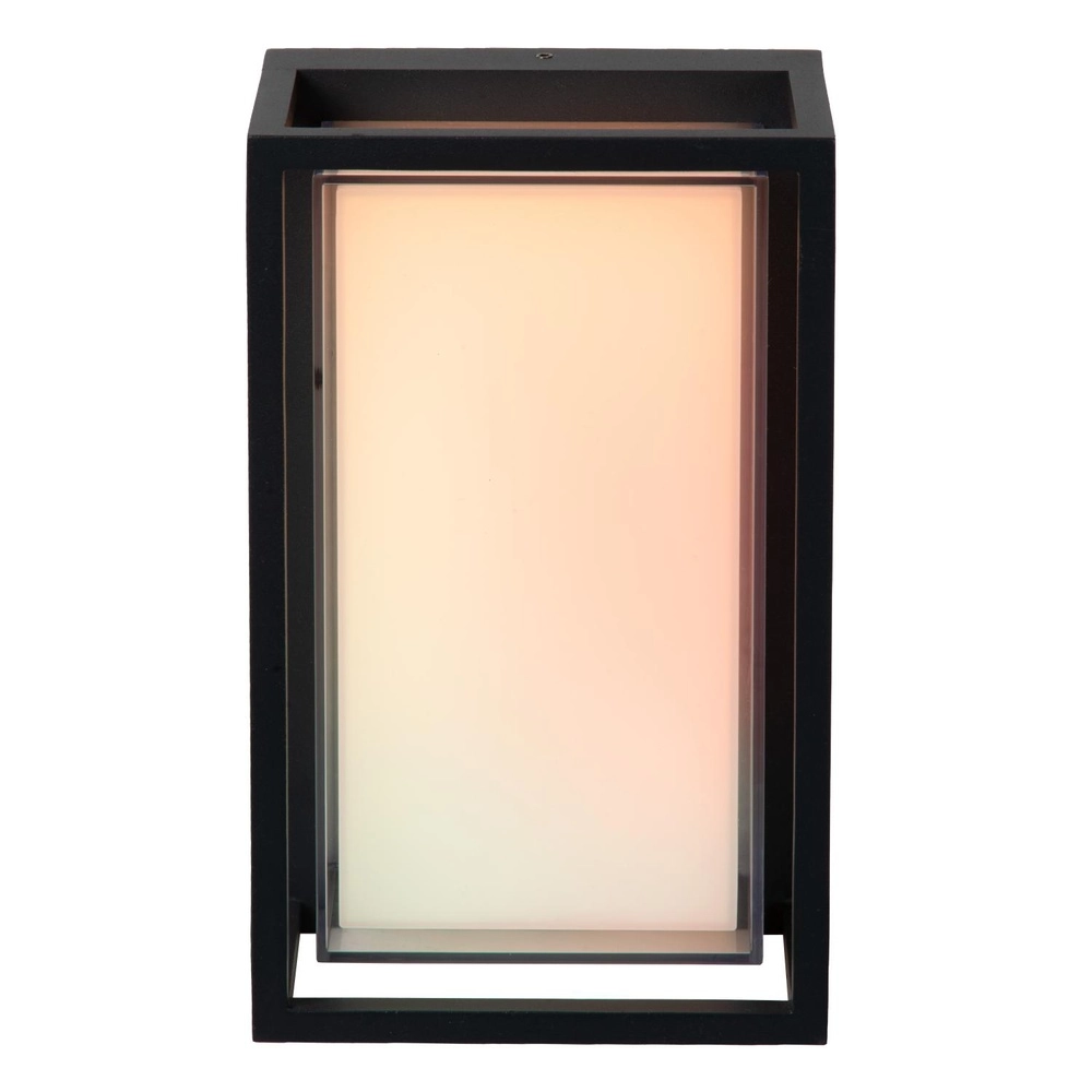 Schwarze Wandlampe Quadra Konstruktion Lucide 5411212690302