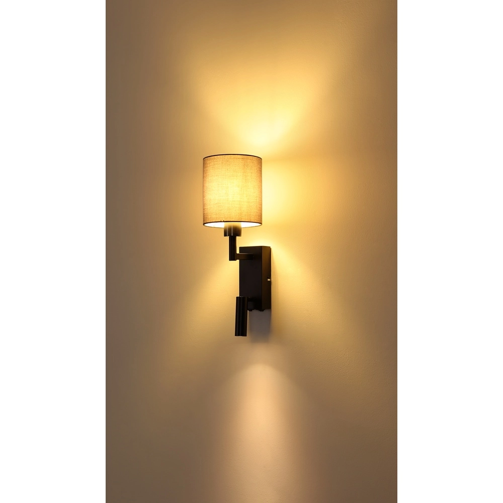 Nachttischlampe Zamora Schwarz mit Kappe Globo 9007371572892