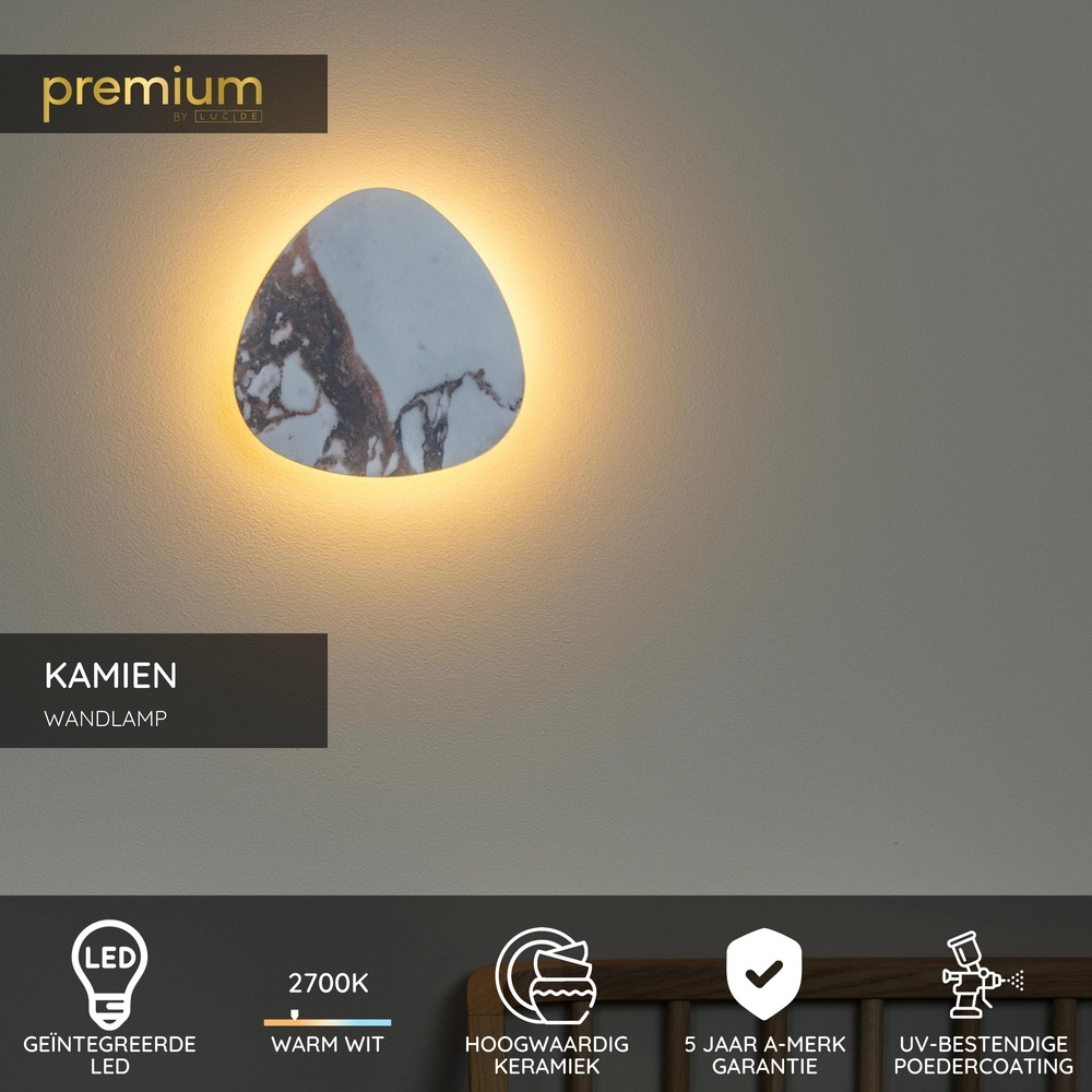 Einzigartige Wandlampe Kamien Marmor 20 cm Premium by Lucide 5411212421265