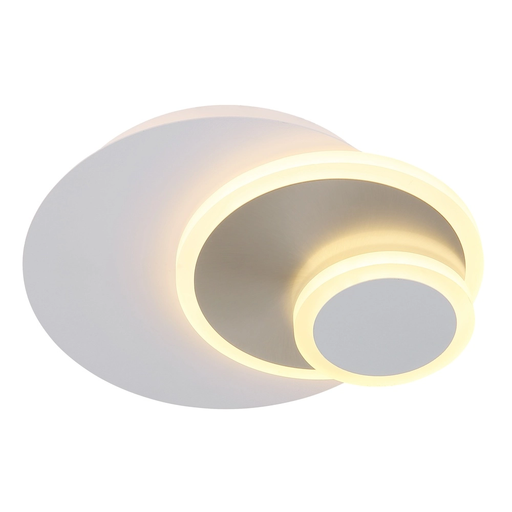 Weiße Wandlampe Odonell mit Holz Globo 9007371569410