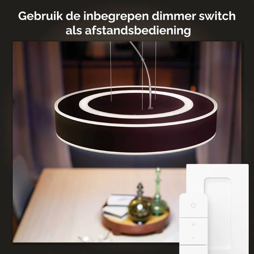 Hängelampe Hue Enrave - White Ambiance Ø 42,5cm schwarz Philips 8718696176580