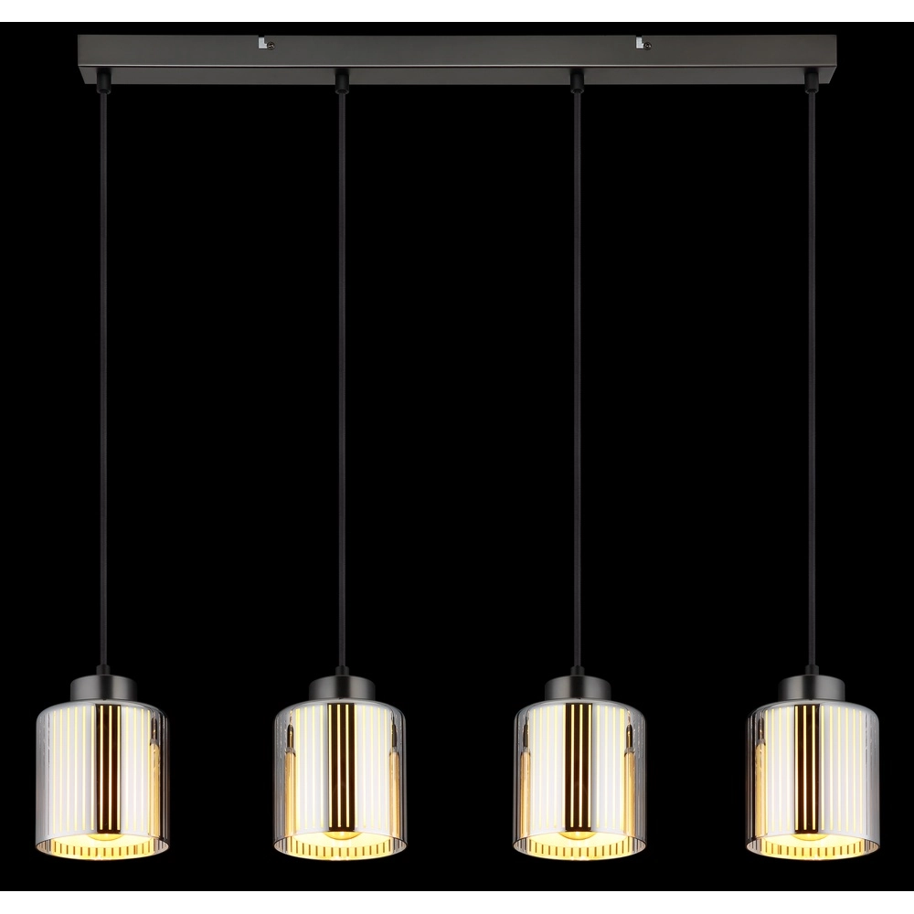 Design-Pendellampe Felicia Gunmetal 4-Lighter Globo 9007371525966