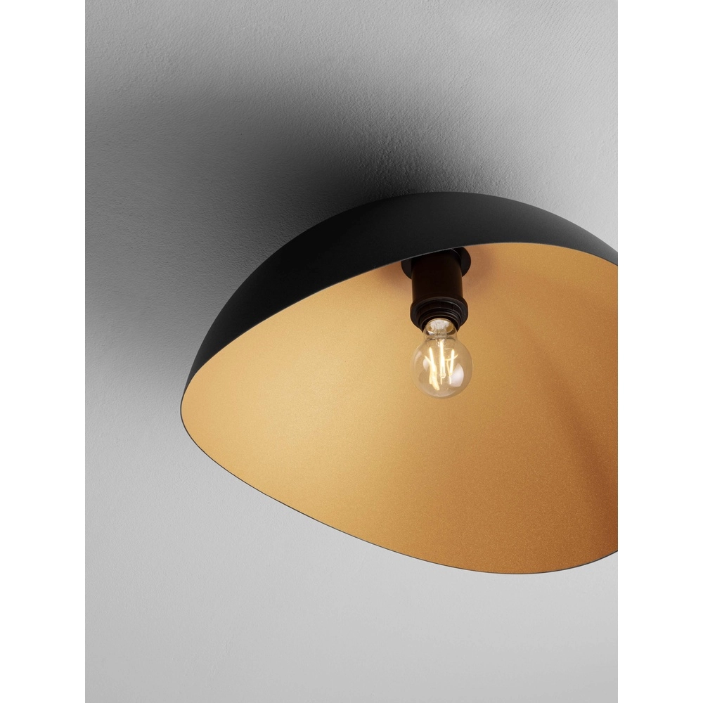 Deckenlampe Opsi schwarz mit gold Ø 50cm Lyora 5212017457998