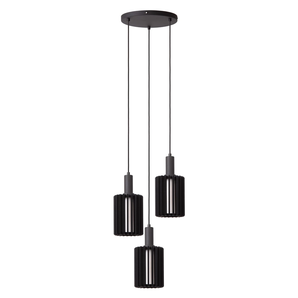3-Licht Pendellampe Lambres Schwarz