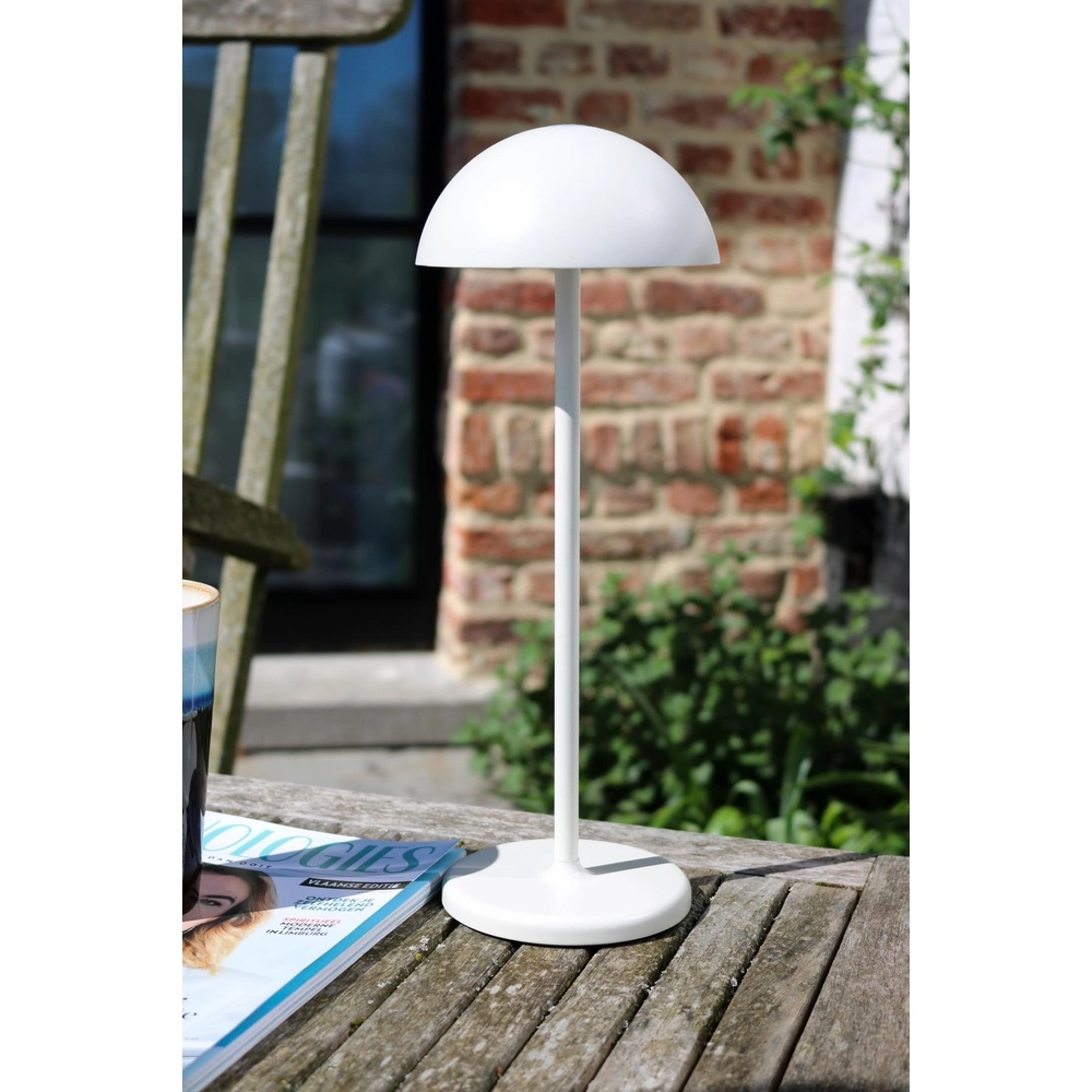 Wiederaufladbare Tischlampe Joy IP54 weiß Lucide 5411212151957