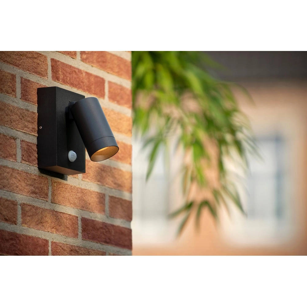 Wandscheinwerfer Taylor IP54 mit Sensor-Schwarz Lucide 5411212092694