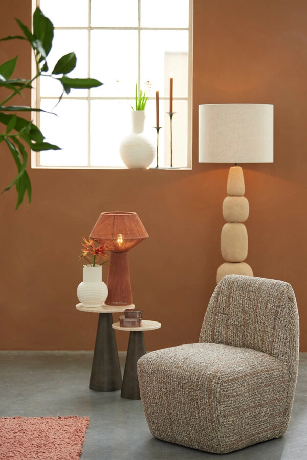 Rote Tischlampe Fugia Ø 30cm Light & Living 8717807701819