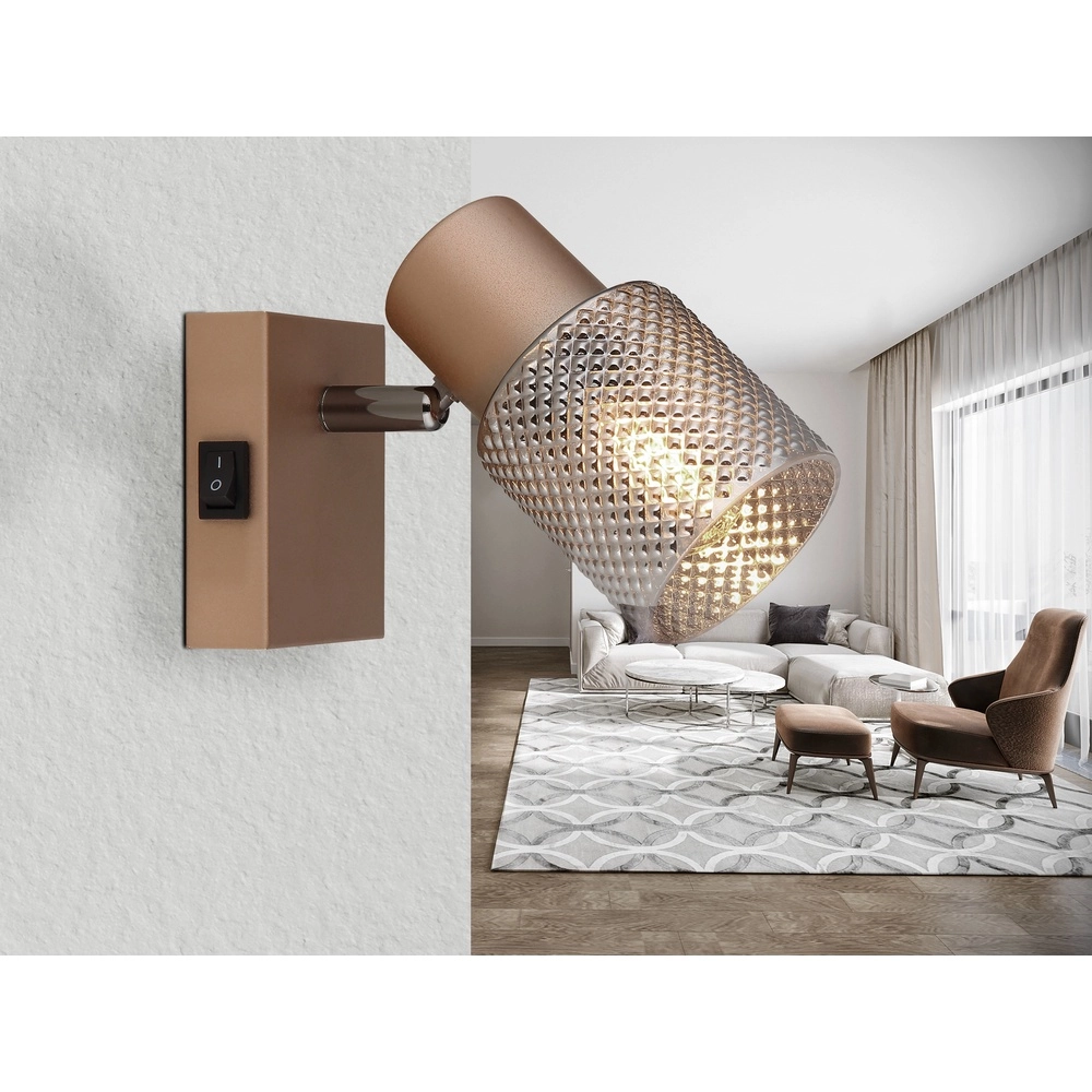 Wandlampe Satella Kaffeebraun Globo 9007371471560