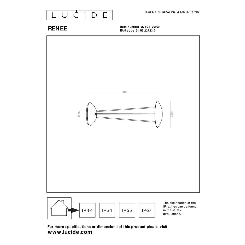 Design-Tischlampe Renee Weiße wiederaufladbare Weiße Lucide 5411212272317