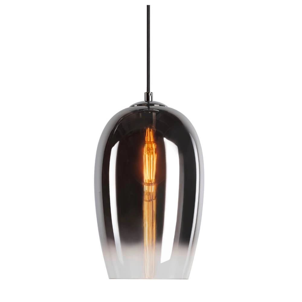 Hängelampe aus Glas Pantilo Rauchglas - Ø 18cm
