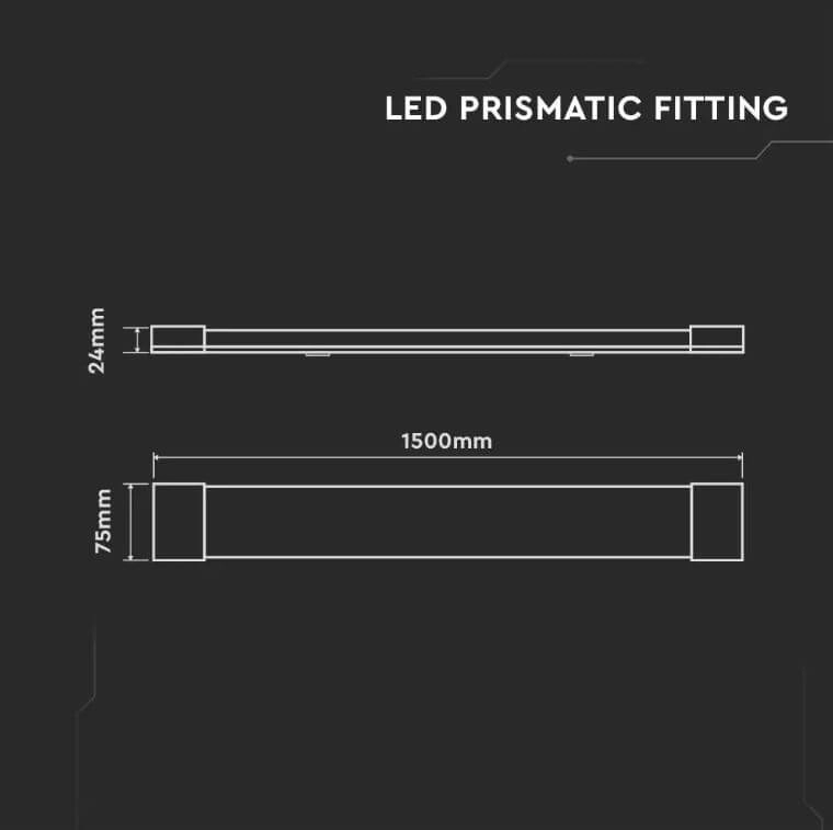 Scheunenbeleuchtung XS - 150cm - 50W 6500K IP20 Vtac 3800157663779