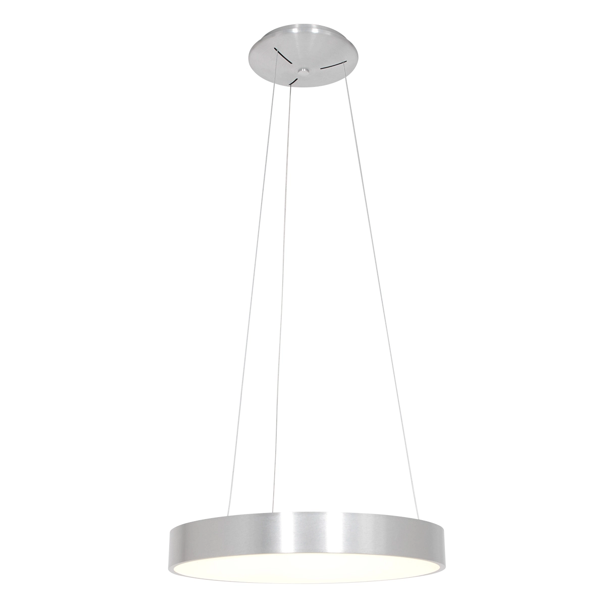 LED-Hängelampe Ringlede Ø 48cm Metallgrau