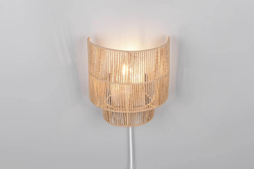 Japandi Wandleuchte Satna Rattan Trio 4017807636192