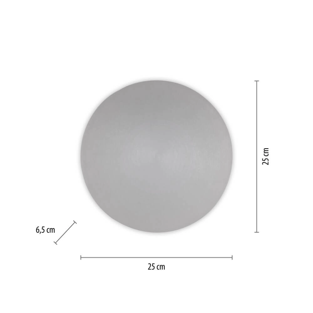 Design-Wandleuchte Akku Puntua Ø 25cm grau Paul Neuhaus 4012248372517