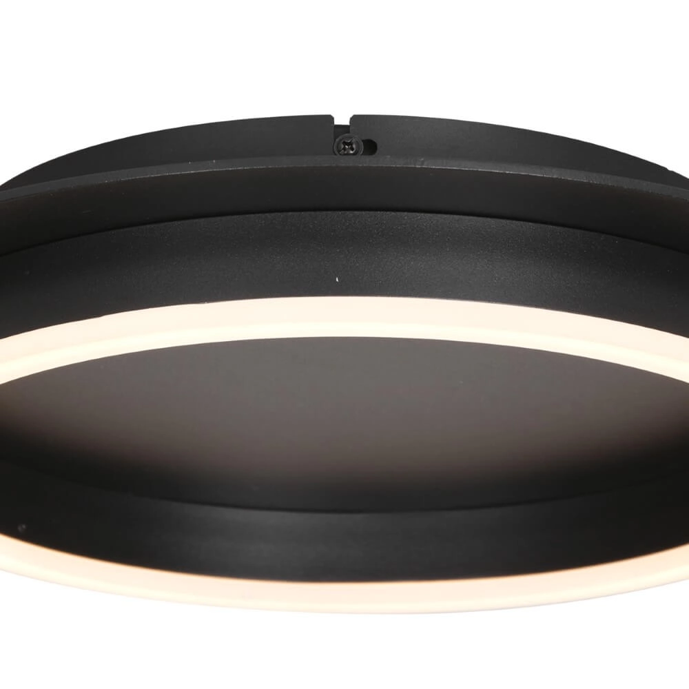 Moderne LED-Deckenleuchte Ringlux schwarz - Ø 32cm Steinhauer 8712746170573