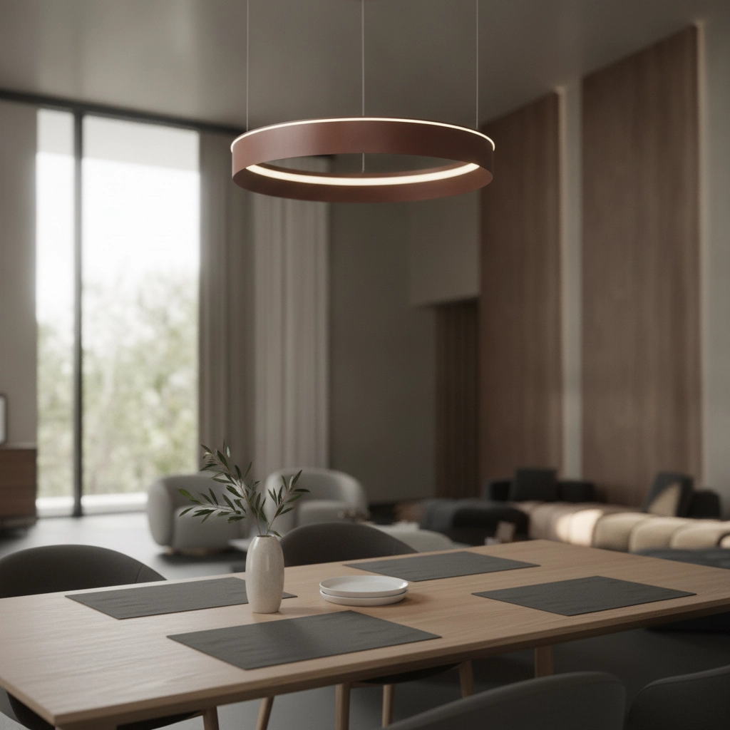 Moderne Pendellampe Olivia braune Ø 78 cm