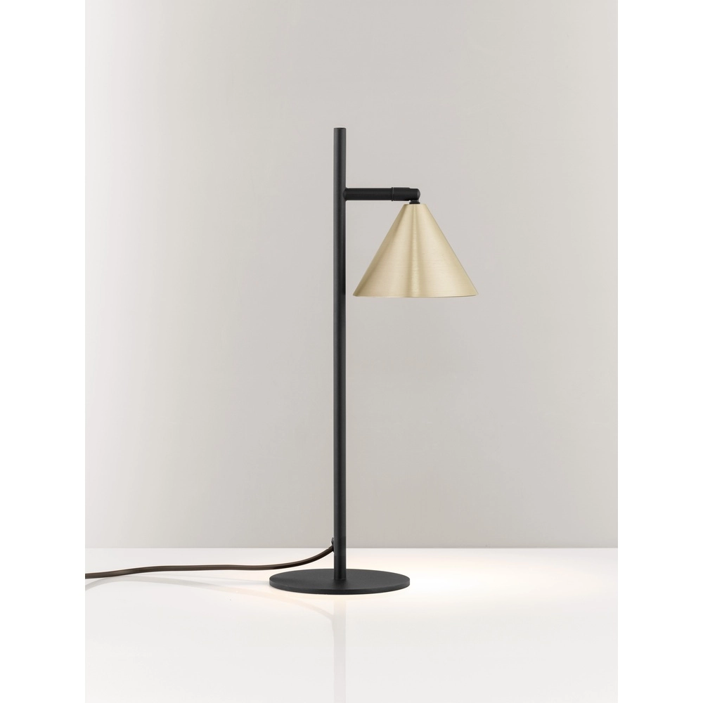 Tischlampe Conico schwarz mit gold