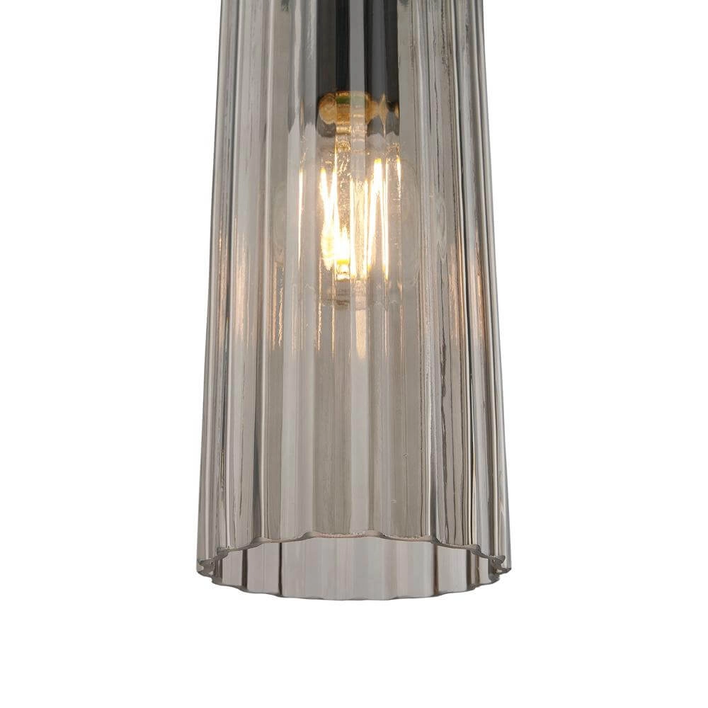 Moderne Pendelleuchte Miella schwarz mit Rauchglas Nordlux 5704924018602