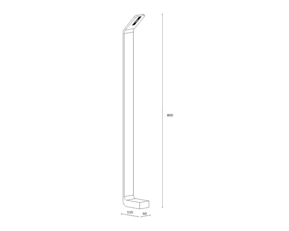 LED-Wegbeleuchtung Koloa 80 cm Artdelight 8719831730117