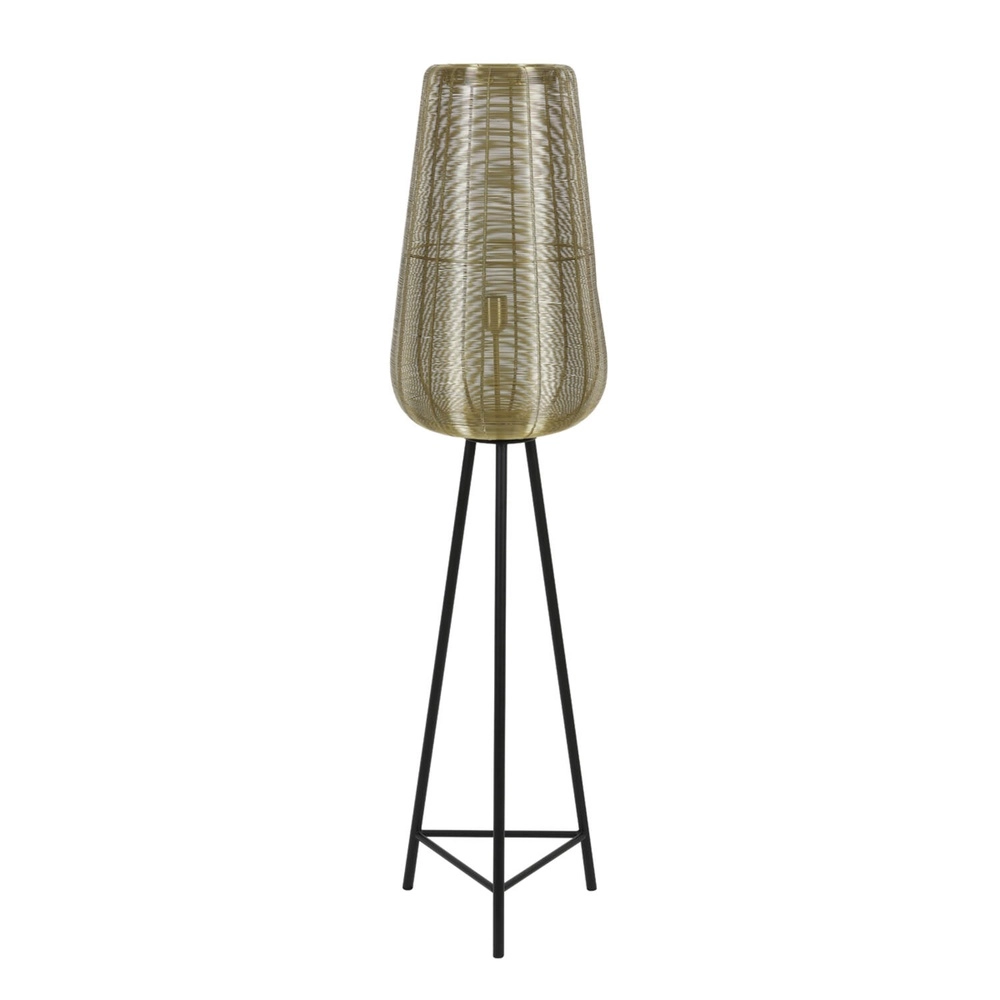 Stativ-Bodenlampe Adeta Gold 147 cm