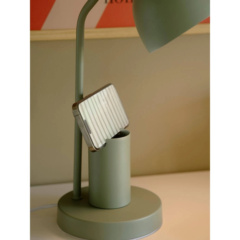 Grüne Schreibtischlampe Devone mit Stifthalter Nordlux 5704924024559