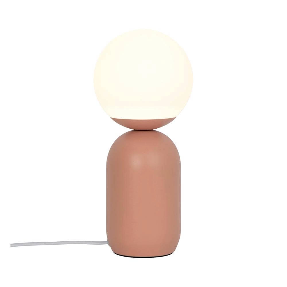 Tischlampe Notti Terrakotta mit Weiß