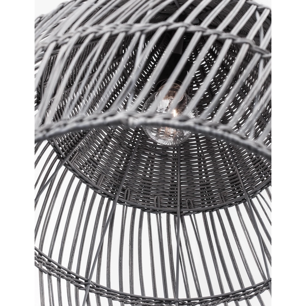 Graue Pendelleuchte Destin Rattan Ø 42cm Lyora 5212017416681