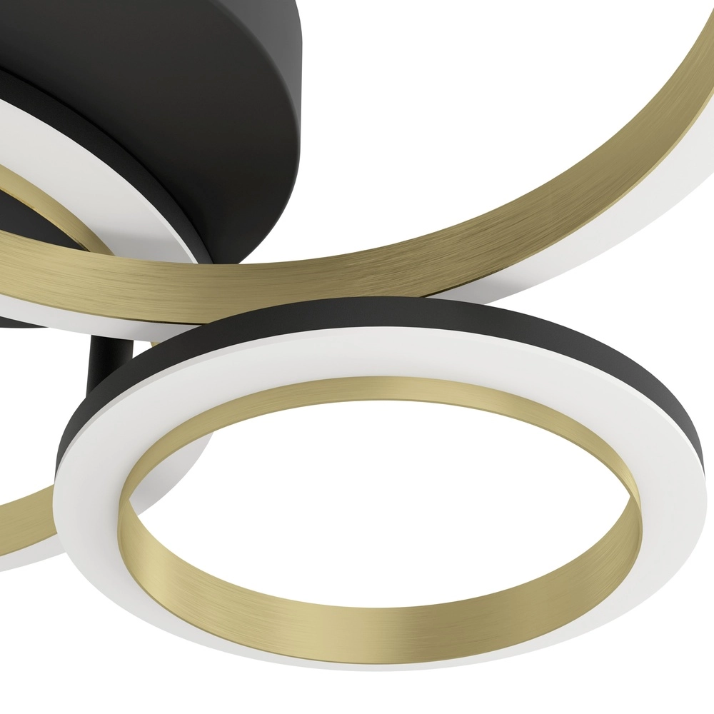 LED-Deckenlampe Calliera Rund – Schwarz mit Gold Eglo 9008606316120