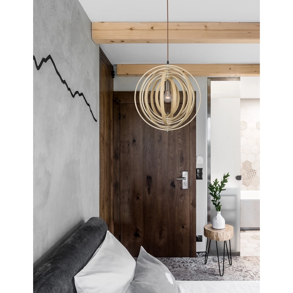 Moderne Pendelleuchte Asco Holz Ø 43cm Lyora 5212017424945