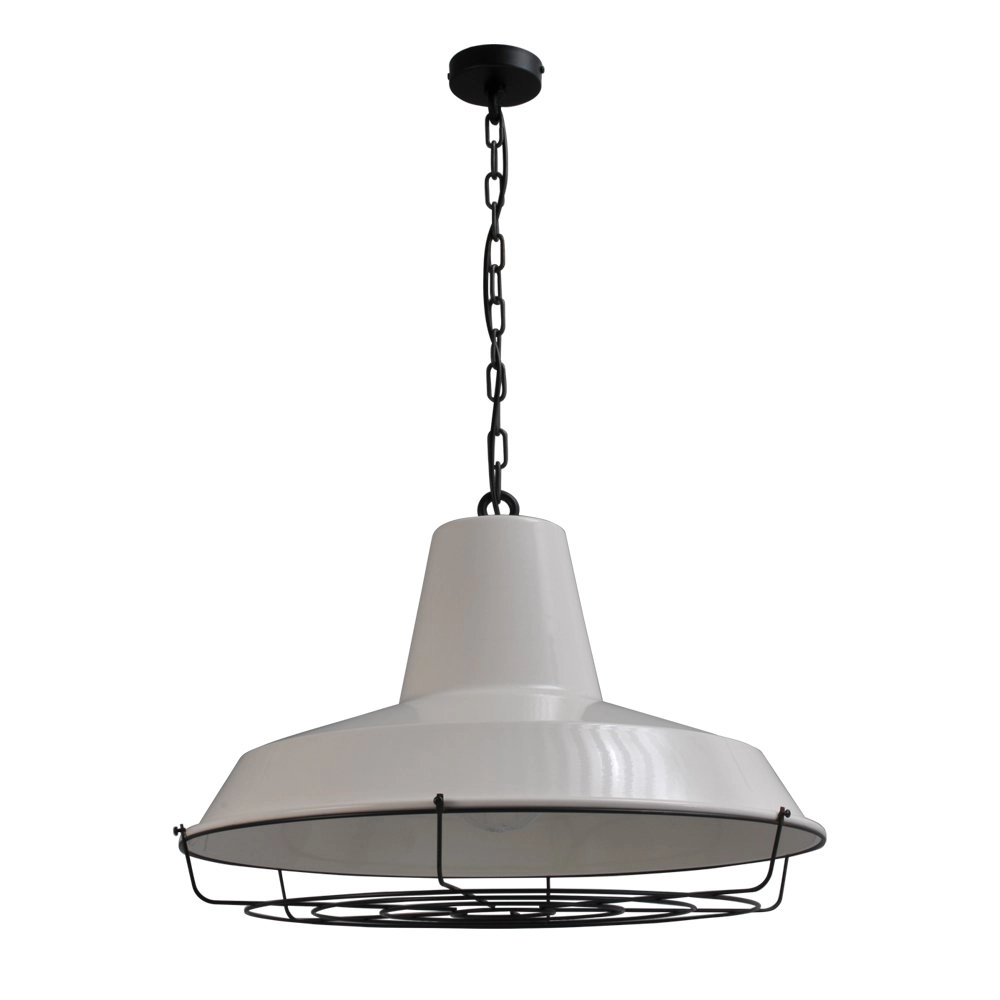 Pendelleuchte Prato XXL Industria 67 Grid weiß mit schwarz