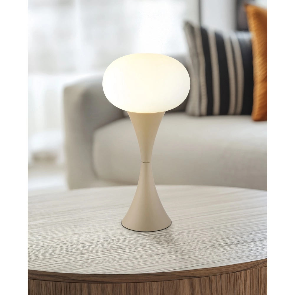 Moderne Tischleuchte Lula sandbraun Globo 9007371509201