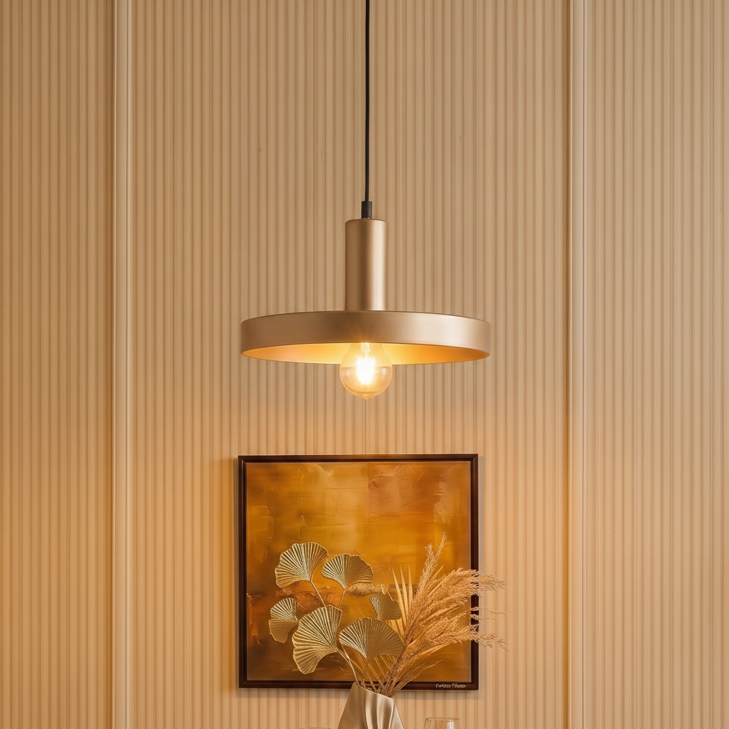 Design-Pendelleuchte Garni Einzel Gold
