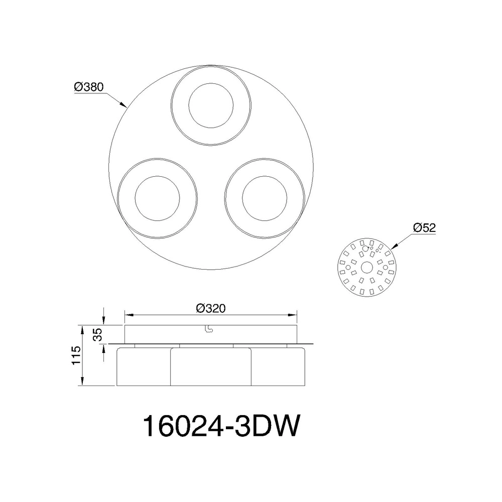 Design-Deckenlampe Belinda 3-Licht-Weiß Globo 9007371528318