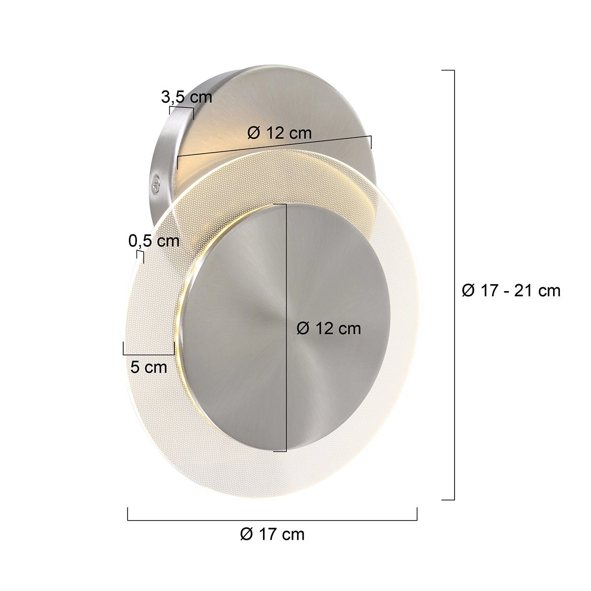 Verstellbare Deckenleuchte Lido 17 cm metallic-grau Steinhauer 8712746131963
