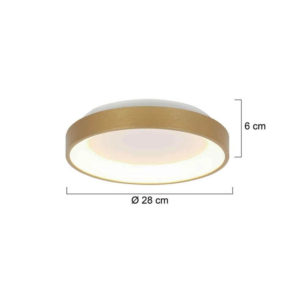 Deckenlampe Ringlede Design gold Ø 28cm Steinhauer 8712746171921