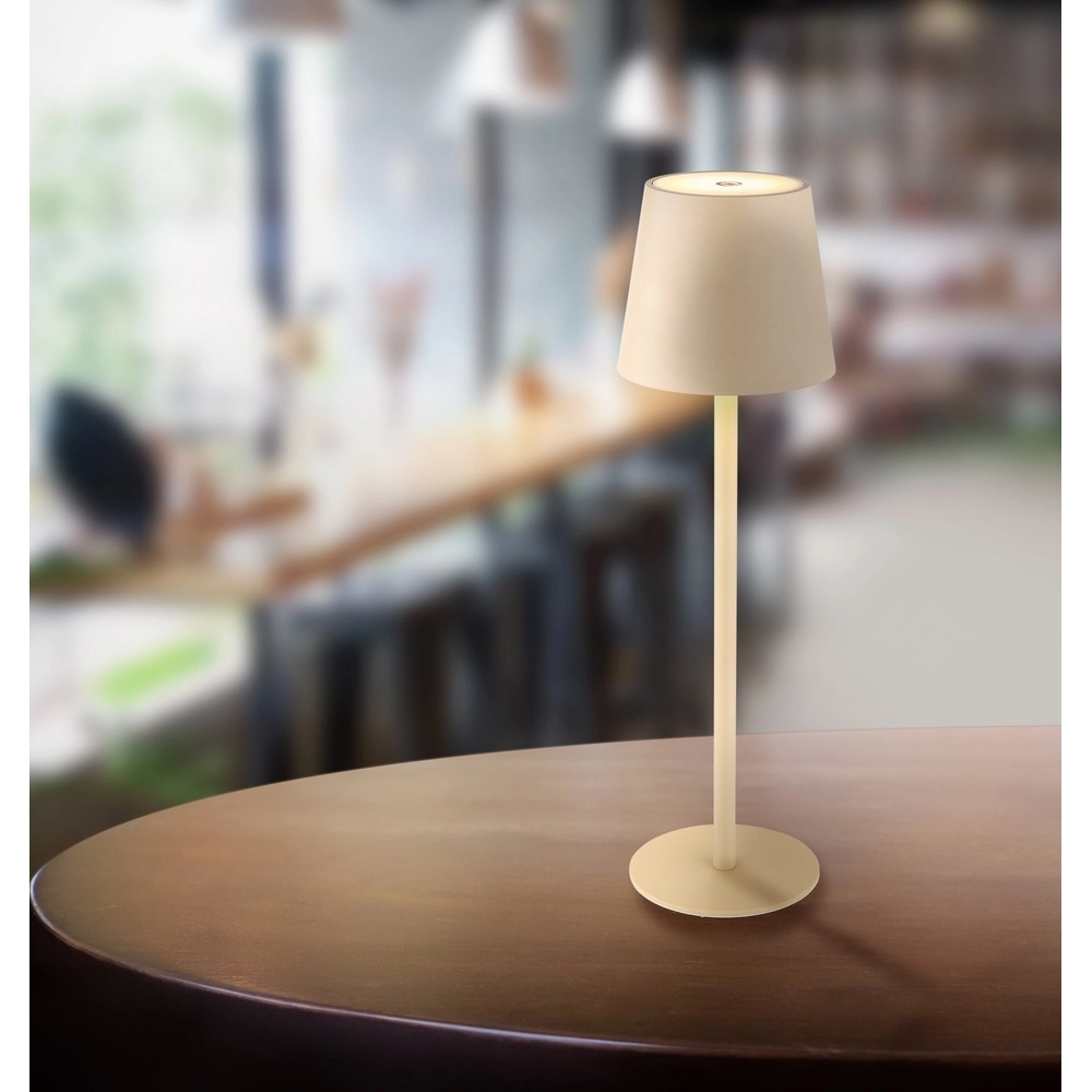 Design-Tischleuchte Vannie Sand Braun Wiederaufladbar Globo 9007371452729