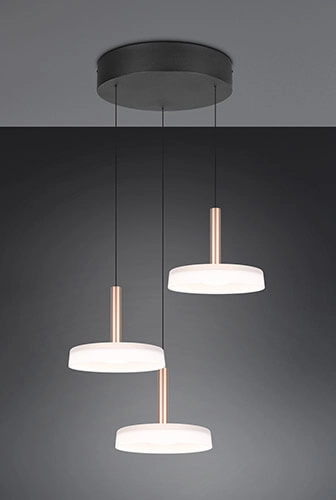3-flammige LED-Hängelampe Celeste weißes Glas Trio 4017807627398