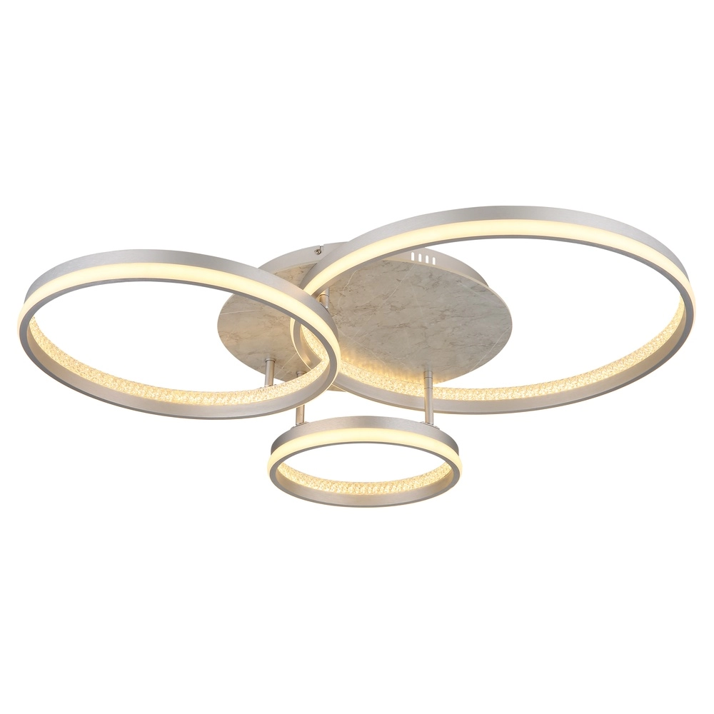 Deckenlampe Mary Silbergrau 3-Licht Globo 9007371519859