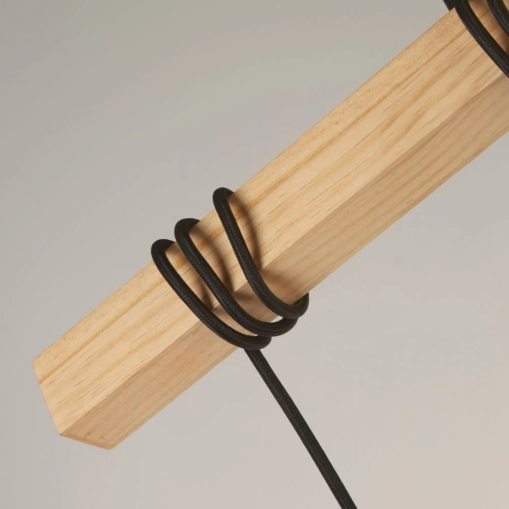 Hängelampe mit 6 Leuchten Woody mit Holz Searchlight 5053423206417