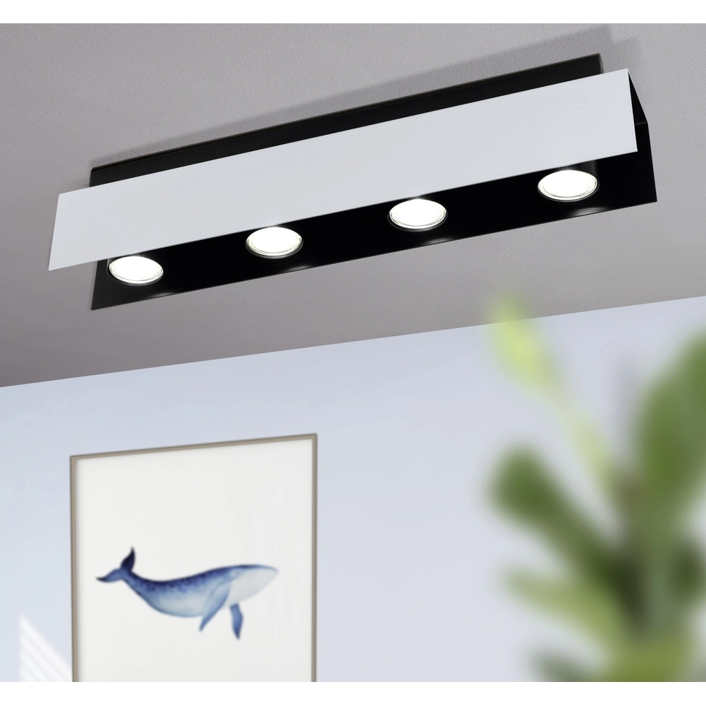Deckenlampe Viserba 4-Licht weiß und schwarz Eglo 9002759973971