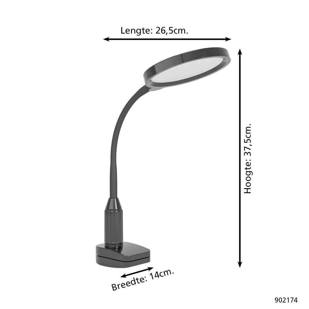 Klemmleuchte Lauro schwarz Eglo 9008606357543