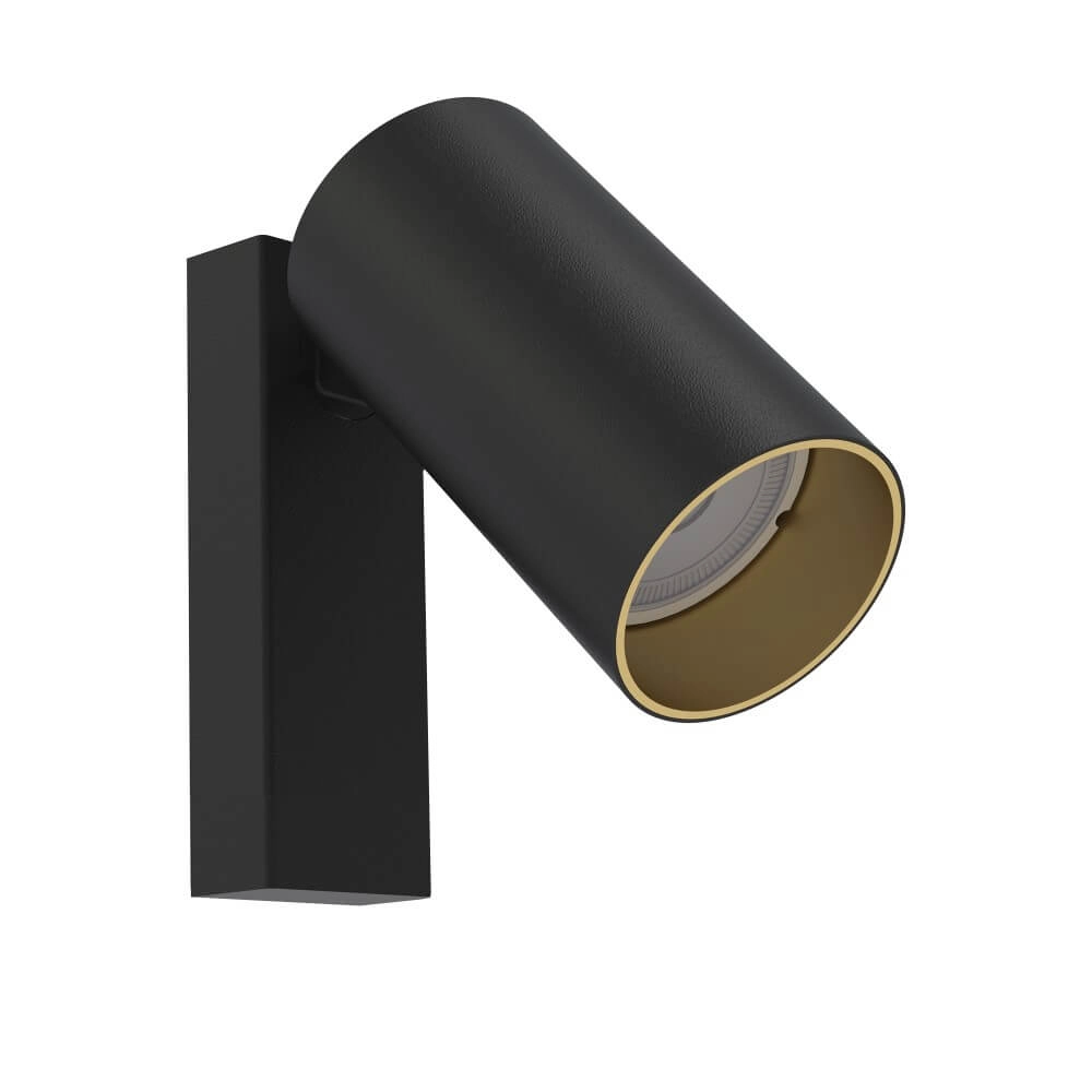 Leseleuchte Mono schwarz mit gold