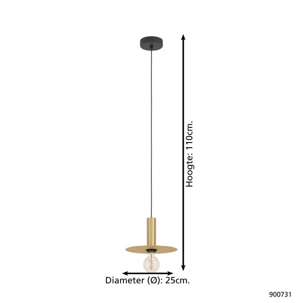 Goldene Hängelampe Escandell Ø 25cm Eglo 9008606273874