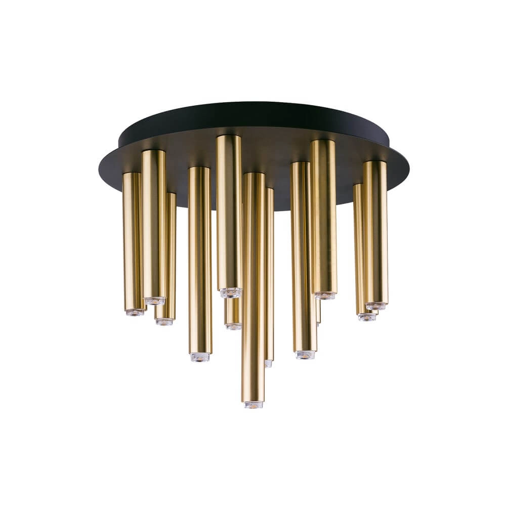 Schwarz-Goldene Deckenlampe Stalactite