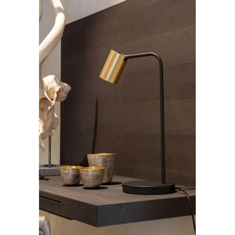 Design-Tischleuchte Megano schwarz mit gold Artdelight 8720701100640
