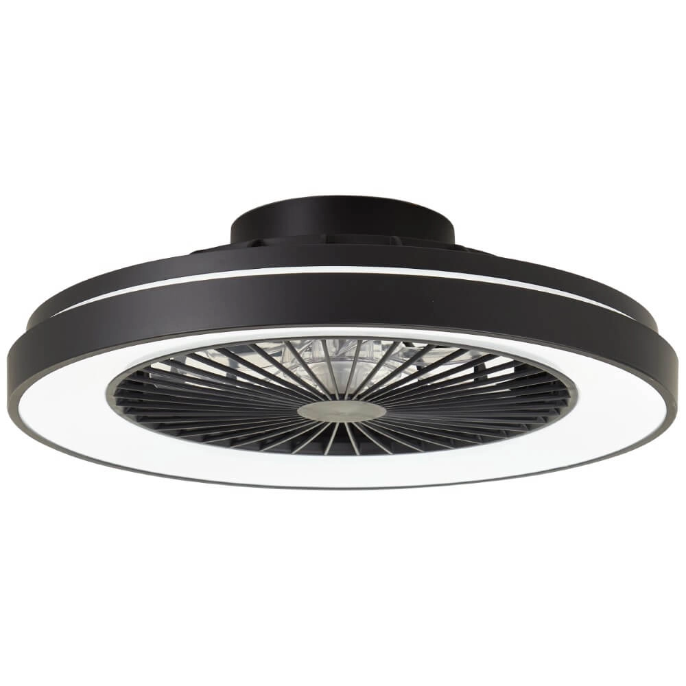 Schwarzer Deckenventilator Mazzaro mit RGB-Lampe - 48cm Brilliant 4004353428449