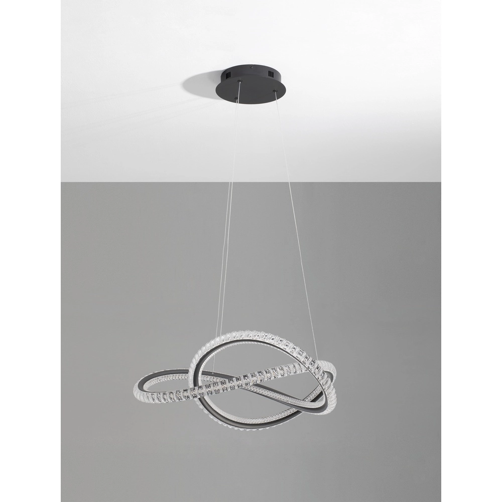 Design-Pendelleuchte Ginevra schwarz Ø 58cm Lyora 5212017433473
