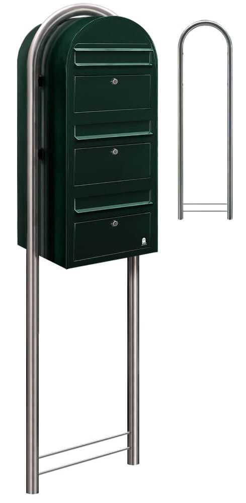 Briefkasten Trio 6064 Schwarz Grün Bobi 6417237015303