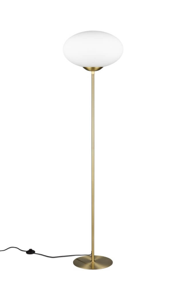 Stehlampe Fomento Ø 40 cm – Messing mit weißem Glas Trio 4017807616156