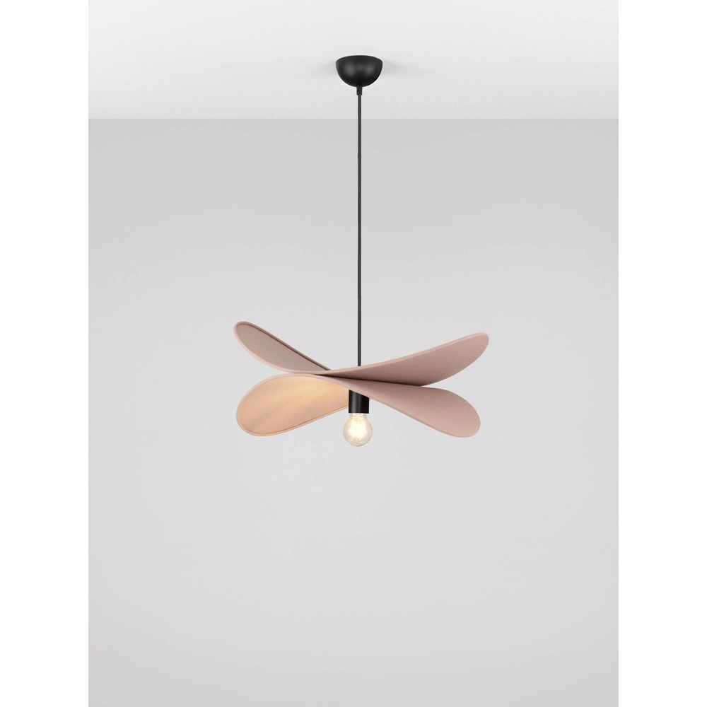 Moderne Pendellampe Luve Schwarz mit Mokkabraun Lyora 5212017493712